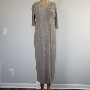 MM Lafleur AJ linen blend short Sleeves midi dress size M